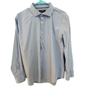 🇺🇲 Nordstrom Tech Smart Trim‎ Fit 17 - 32/33 Blue Dress Shirt